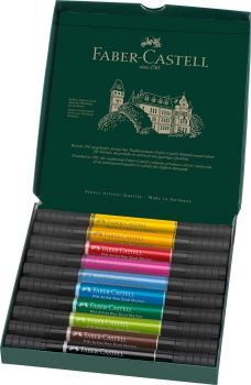 FABER-CASTELL Artist Pen Dual Marker 0.8mm 162010 10 couleurs, Etui