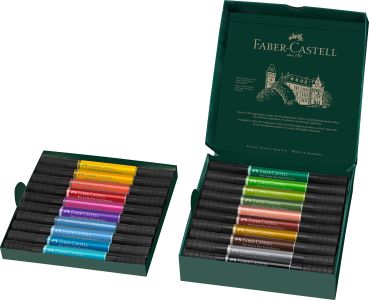 FABER-CASTELL Artist Pen Dual Marker 0.8mm 162020 20 couleurs, Etui