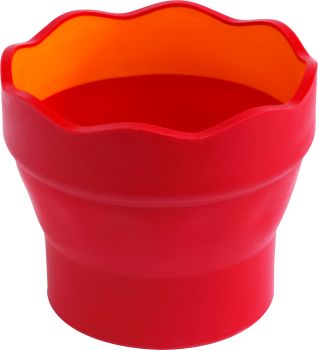 FABER-CASTELL Wasserbecher CLIC & GO 181517 rot, für Pinsel