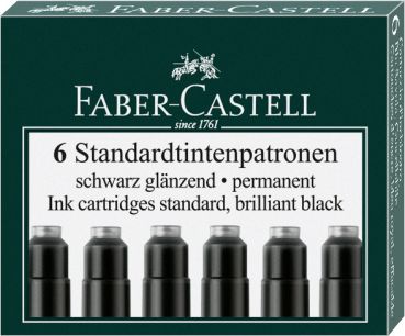 FABER-CASTELL Tintenpatrone 185507 schwarz 6 Stück