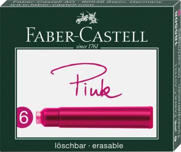 FABER-CASTELL Tintenpatrone 185508 pink, 6 Stück