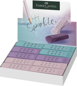 FABER-CASTELL Radierer RollOn 187310 Sparkle 3 Farben ass.