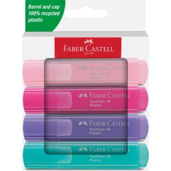 FABER-CASTELL Textmarker TL 46 254654 Pastell 4 Stück