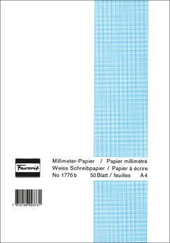 FAVORIT Block A4 1776 B weiss 80g 50 Blatt