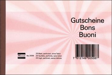 FAVORIT Gutscheine A6 2056 ROT rot 25 Blatt