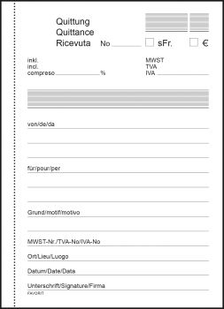 FAVORIT Quittungen OK BONUS D/F/I A6 8396 OK Durchschreibepapier 84 Blatt