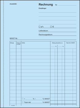 FAVORIT Formularbuch Rechnungen A5 9211 OK Durchschreibepapier 50x2 Blatt