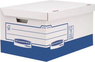 FELLOWES Klappdeckelbox ULTRA 4474601 weiss/blau 37.8x28.7x54.5 cm