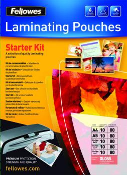 FELLOWES Laminier Starter Kit 5328102 80my, 50 Stück