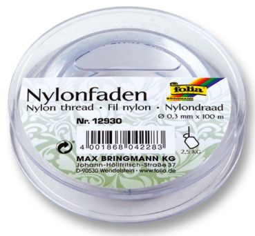 FOLIA Nylonfaden auf Spule 12930 0,3mm, 100 m