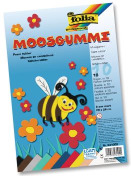 FOLIA Moosgummi 231009 ass. 10 Blatt