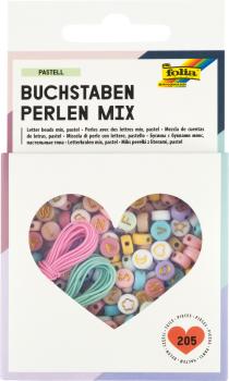 FOLIA Perlen Mix Buchstaben 32024 Pastell