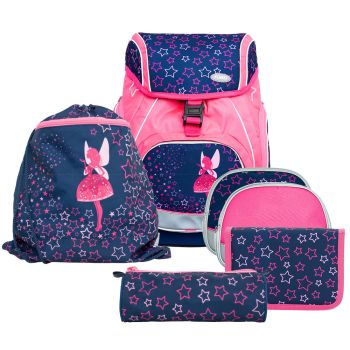 FUNKI Schulthek-Set Flexy-Bag 6040.611 Neon Edition Pink Fairy 6-tlg.