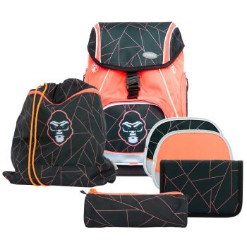 FUNKI Schulthek-Set Flexy-Bag 6040.612 Neon Edition Gorilla 6-teilig