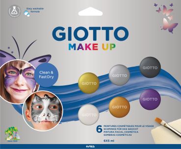 GIOTTO Schminkfarben Make-Up F476500 Metallic Colours 5ml 6 Stück