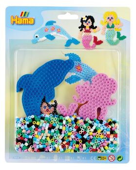 HAMA Bügelperlen Set Midi G1014212-0 Delfin und Meerjungfrau