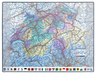 HANSA Schreibunterlage DE/FR 41-6020.001 GeoPad Schweiz 65x50cm