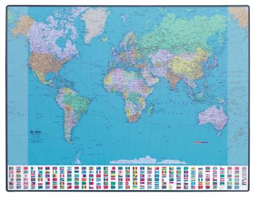HANSA Schreibunterlage 41-6022.201 GEOPad Welt (E) 65x50cm