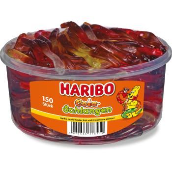 HARIBO Cola-Schlangen 60489 Dose 1050g, 150 Stk.