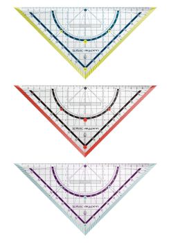 HERLITZ Geometriedreieck my.pen 22cm 11367976 Farben ass. Griff abnehmbar