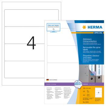 HERMA Ordner Etiketten 192X61mm 10141 weiss, non-perm. 400 Stück