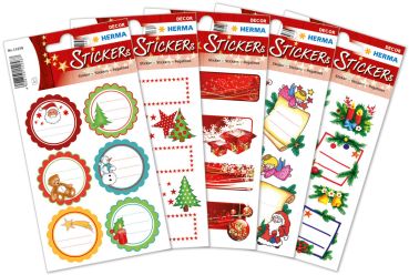 HERMA Sticker Geschenk Weihnachten 15258 12 Stück /2 Blatt