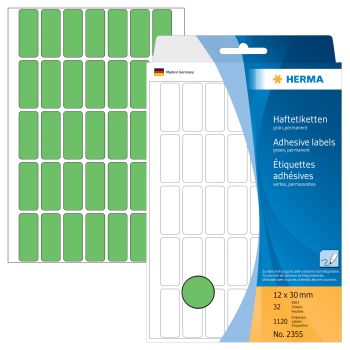 HERMA Etiketten 12×30mm 2355 grün 1120 Stück