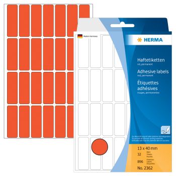 HERMA Etiketten 13×40mm 2362 rot 896 Stück