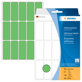 HERMA Etiketten 20×50mm 2415 grün 480 Stück