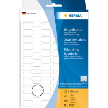 HERMA Ringetiketten 49x10mm 2510 weiss 600 Stück