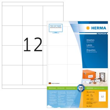 HERMA Etiketten Premium 70×67,7mm 4617 weiss 2400 Stück