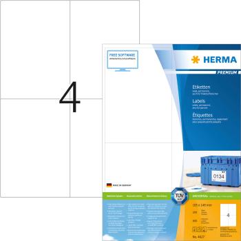 HERMA Universal-Etiketten 105x148mm 4627 weiss 800 St./200 Blatt