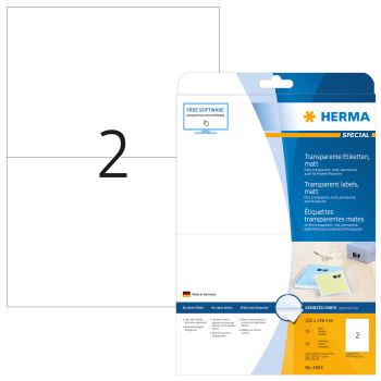 HERMA Etiketten Special 210×148mm 4683 transparent 50 Stück