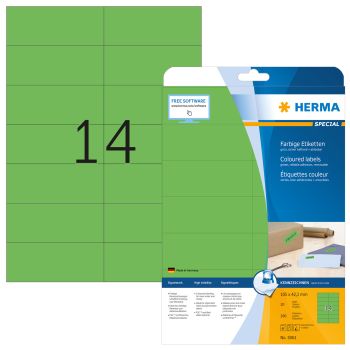 HERMA Etiketten Special 105×42,3mm 5061 grün 280 Stück