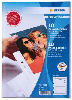 HERMA Fotophan Sichthüllen 10x15cm 7586 4 Stück/10 Blatt