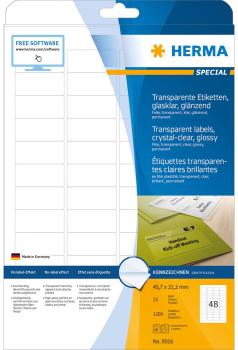 Herma folienetiketten 45,7x21,2mm 8016 transparent 1200 st./25 blatt - Herma-8016-4008705080163-02.jpg