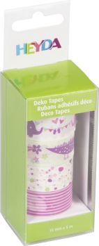 HEYDA Deko Tape Baby 4x 15mmx5m 203584357 rosa 4 Rollen