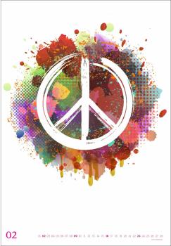 HEYE Bildkalender 2025 23427+25 Peace 37x53.5cm