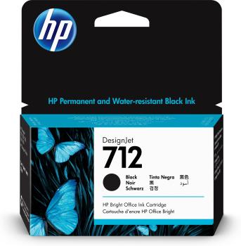 HP Tintenpatrone 712 black 3ED70A DesignJet T230/250/630 38ml