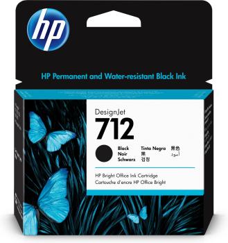 HP Tintenpatrone 712 black 3ED71A DesignJet T230/250/630 80ml