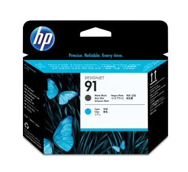 HP Druckkopf 91 schwarz matt/cyan C9460A DesignJet Z6100