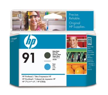 HP Druckkopf 91 schwarz matt/cyan C9460A DesignJet Z6100