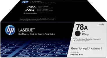 HP Toner-Modul 78A schwarz CE278AD LaserJet Pro P1566 2 Stück