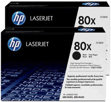 HP Toner-Modul 80X schwarz CF280XD LaserJet Pro 400 2 Stück