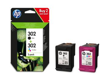 HP Combopack 302 BK/color X4D37AE OfficeJet 3830 190/165 Seiten