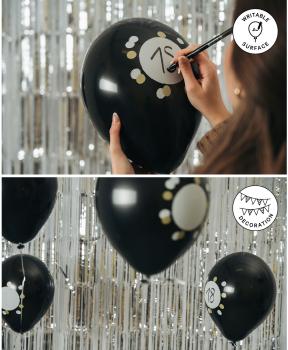 I AM CREATIVE Ballons DIY Beschriften 27cm 1000-1069 schwarz 6 Stück