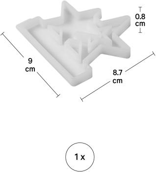 I AM CREATIVE Silikon Giessform 1704.34 Sterne für Steckleiste