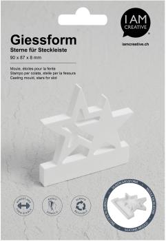 I AM CREATIVE Silikon Giessform 1704.34 Sterne für Steckleiste