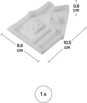 I AM CREATIVE Silikon Giessform 1704.36 Haus für Steckleiste