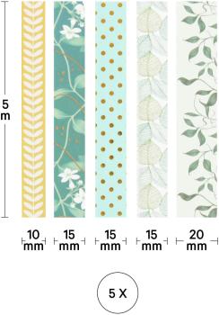 I AM CREATIVE Washi Tape 4085.118 Set 11, 1-2cmx5m 5 Stück